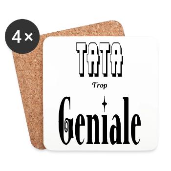 Tata Trop Géniale Tante - Dessous de verre (lot de 4) - blanc - Devant