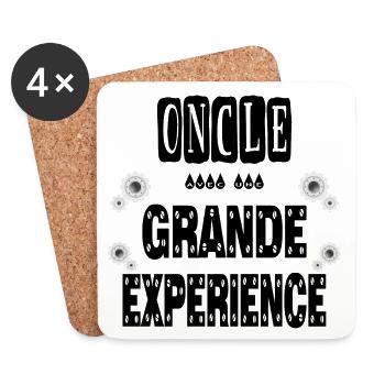 Oncle Avec Une Grande Expérience Tonton - Dessous de verre (lot de 4) - blanc - Devant