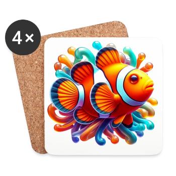 Clownfish - Coasters (set of 4) - white - Front