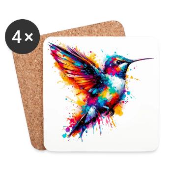 Hummingbird - Coasters (set of 4) - white - Front