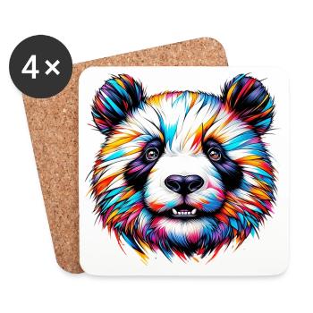 Panda - Coasters (set of 4) - white - Front