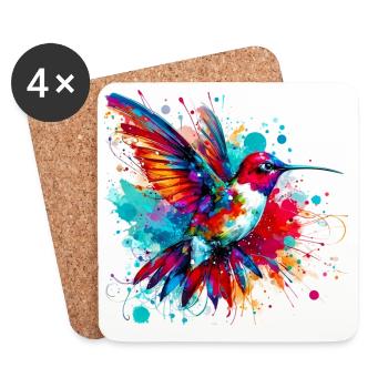 Hummingbird - Coasters (set of 4) - white - Front