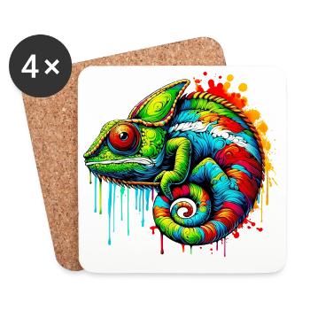 Chameleon - Coasters (set of 4) - white - Front
