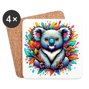 Koala - Coasters (set of 4) - white - Front