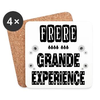 Frère Avec Une Grande Expérience Frangin - Dessous de verre (lot de 4) - blanc - Devant