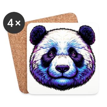 Panda - Dessous de verre (lot de 4) - blanc - Devant