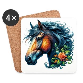 Horse - Coasters (set of 4) - white - Front