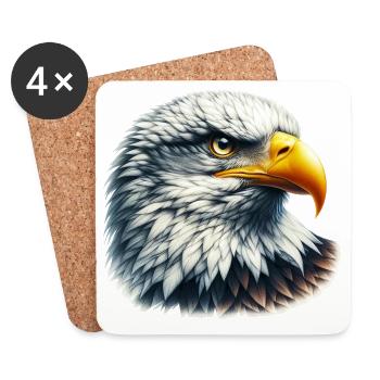Eagle - Coasters (set of 4) - white - Front
