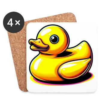 Duckling Duck Duck - Coasters (set of 4) - white - Front