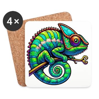 Chameleon - Coasters (set of 4) - white - Front