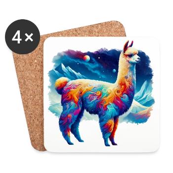 Alpaca - Coasters (set of 4) - white - Front