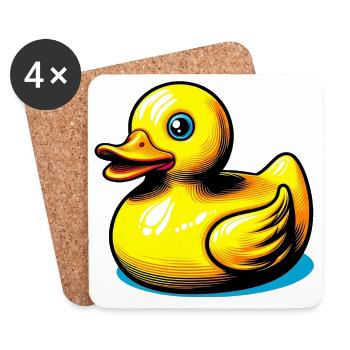 Duckling Duck Duck - Coasters (set of 4) - white - Front
