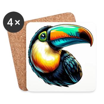 Toucan - Coasters (set of 4) - white - Front