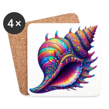 Shell - Coasters (set of 4) - white - Front