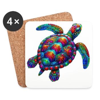 Turtle - Coasters (set of 4) - white - Front