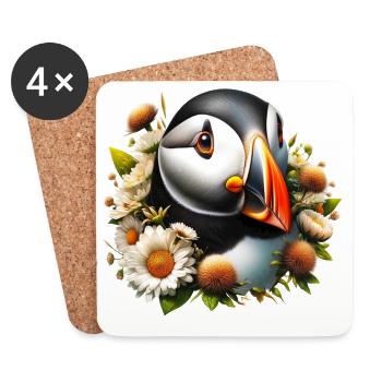 Puffin - Coasters (set of 4) - white - Front