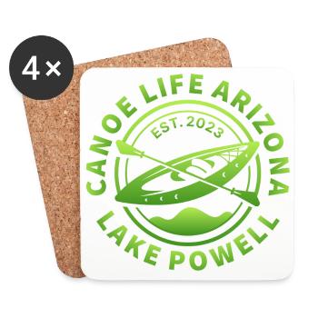 Canoe Life Arizona Design neon green - Coasters (set of 4) - white - Front