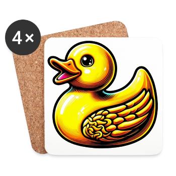 Duckling Duck Duck - Coasters (set of 4) - white - Front