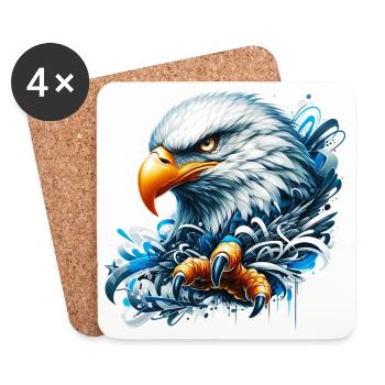 Eagle - Coasters (set of 4) - white - Front