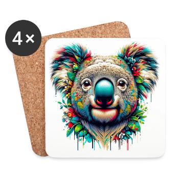 Koala - Coasters (set of 4) - white - Front
