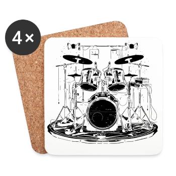 Piège - Dessous de verre (lot de 4) - blanc - Devant