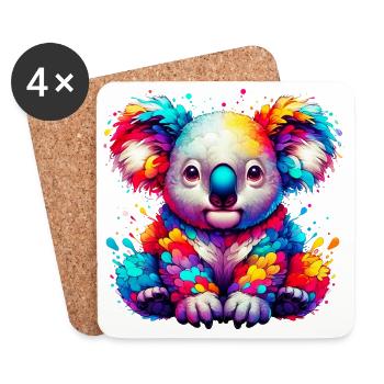 Koala - Coasters (set of 4) - white - Front