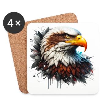 Eagle - Coasters (set of 4) - white - Front
