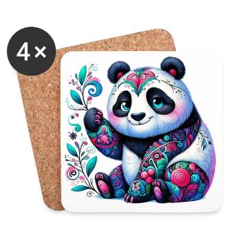 Panda - Coasters (set of 4) - white - Front