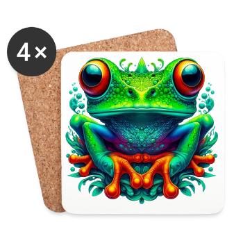 Frog - Coasters (set of 4) - white - Front