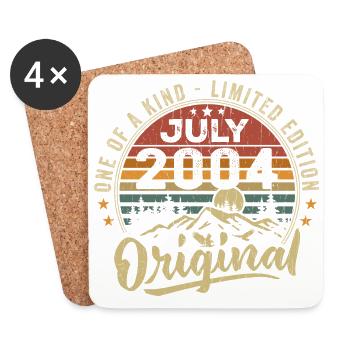 July 2004 Original 2004 July 2004 Gift - Coasters (set of 4) - white - Front
