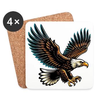 Eagle - Coasters (set of 4) - white - Front