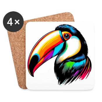 Toucan - Coasters (set of 4) - white - Front