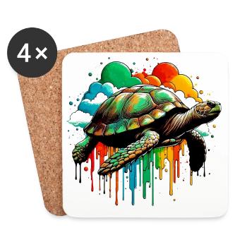 Turtle - Coasters (set of 4) - white - Front