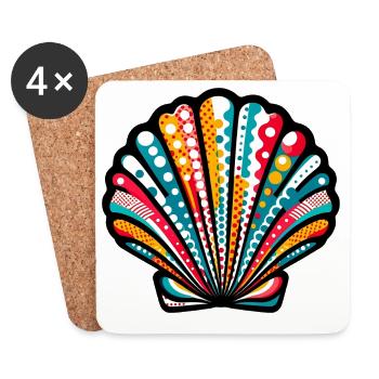 Shell - Coasters (set of 4) - white - Front