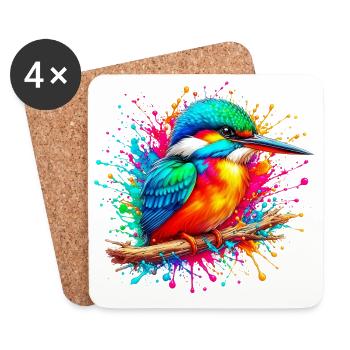 Kingfisher - Coasters (set of 4) - white - Front