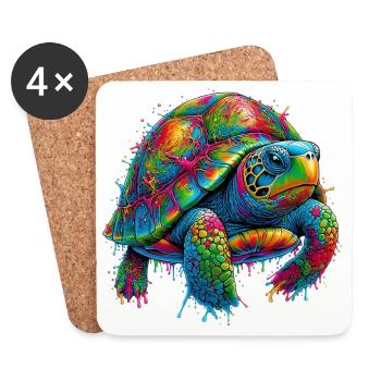 Turtle - Coasters (set of 4) - white - Front