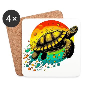 Turtle - Coasters (set of 4) - white - Front