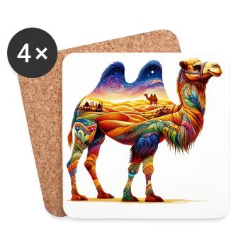 Camel - Coasters (set of 4) - white - Front