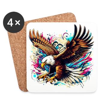 Aigle - Dessous de verre (lot de 4) - blanc - Devant