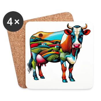 Cow - Coasters (set of 4) - white - Front