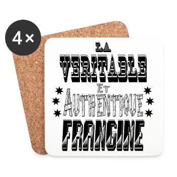 La Véritable et Authentique Frangine - Dessous de verre (lot de 4) - blanc - Devant