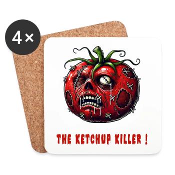 The Ketchup Killer - Coasters (set of 4) - white - Front