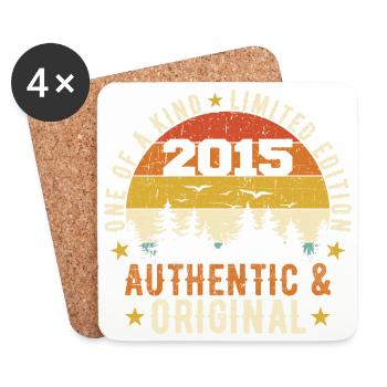 Original 2015 Cadeau D'anniversaire 2015 Authentic - Dessous de verre (lot de 4) - blanc - Devant