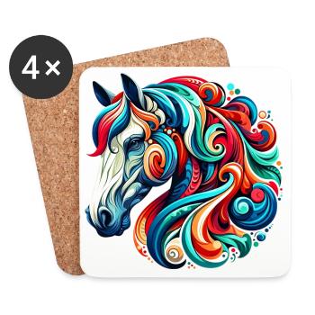 Horse - Coasters (set of 4) - white - Front