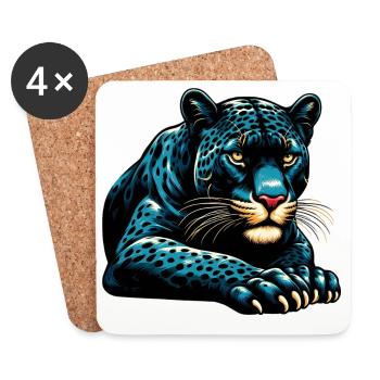 Panther - Coasters (set of 4) - white - Front