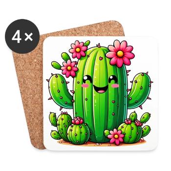 Cactus - Coasters (set of 4) - white - Front
