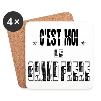 Moi le Grand Frère - Dessous de verre (lot de 4) - blanc - Devant