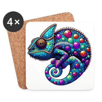 Chameleon - Coasters (set of 4) - white - Front
