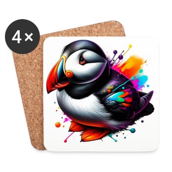 Puffin - Coasters (set of 4) - white - Front