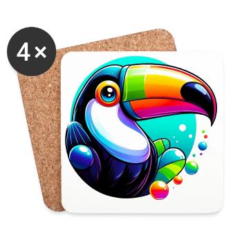 Toucan - Coasters (set of 4) - white - Front